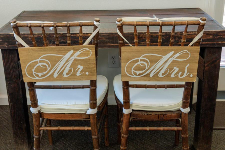A chiavari chair from the rental collection.