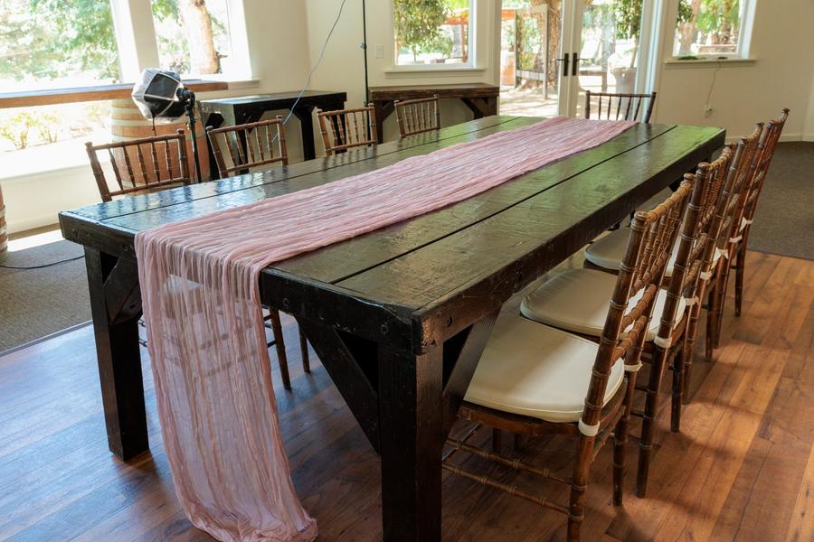 A table runner from the house linen collection.